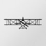 Wallity Airplanemetal Decor Negro